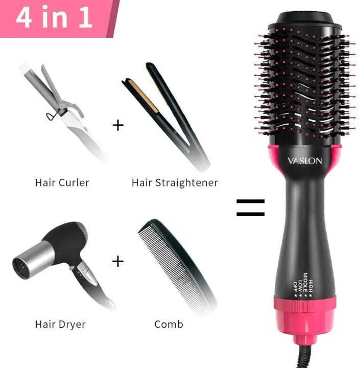 3-in-1 Blow Hair Dryer - Volumizer Brush, Straightening & Curl ( IMPORTED )